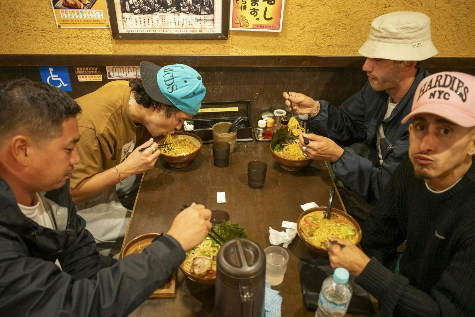 Kassy, Nico, Marcello, Jonathan at Japanese Udon noodles.